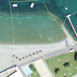 Sand Volleyball Court — aerial view