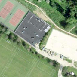 Sand Volleyball Court — aerial view