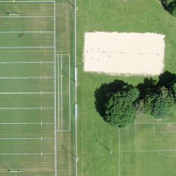 Sand Volleyball Court — aerial view