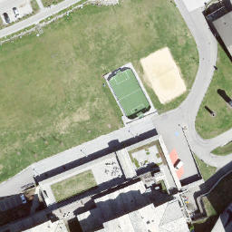 Sand Volleyball Court — aerial view