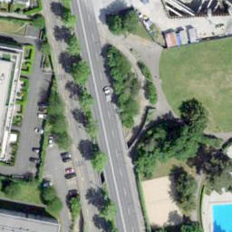 Sand Volleyball Court — aerial view