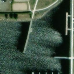 Blind River Beach Volleyball Court — aerial view