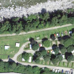 Grass Volleyball Court — aerial view