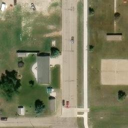 Bowman Beach Volleyball Court #1 — aerial view