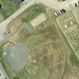Sainte-Aurélie Beach Volleyball Court — aerial view