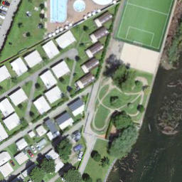 Sand Volleyball Court — aerial view