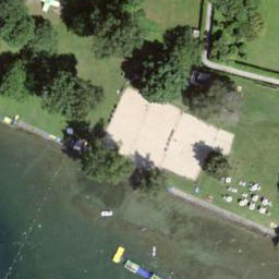 Sand Volleyball Court — aerial view