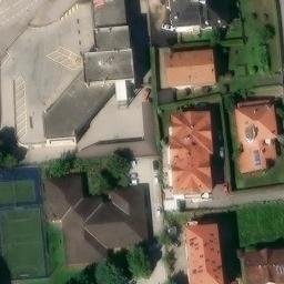 Volleyball Court near Lavis — aerial view