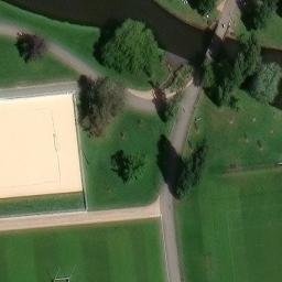 Terrain de beach — aerial view