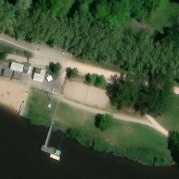 Sand Volleyball Court — aerial view