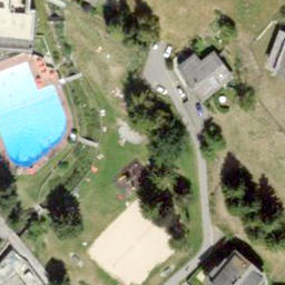 Sand Volleyball Court — aerial view