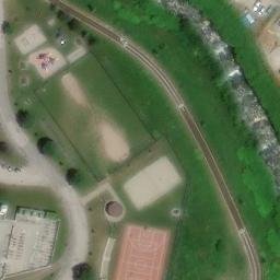 Sand Volleyball Court — aerial view