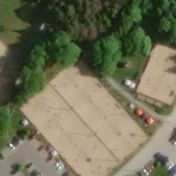 Saint-Charles-Borromée Beach Volleyball Court — aerial view