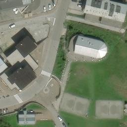 Sand Volleyball Court — aerial view