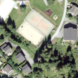 Sand Volleyball Court — aerial view