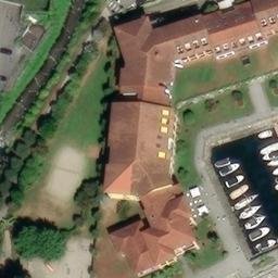 Sand Volleyball Court — aerial view