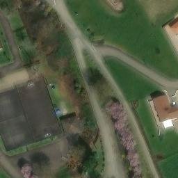 Volleyball Court near Cublize — aerial view
