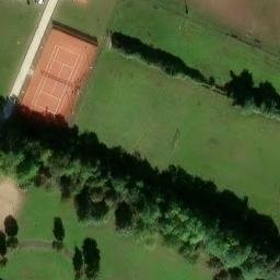 Sand Volleyball Court — aerial view