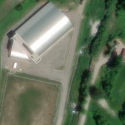Volleyball Court near Bondo — aerial view