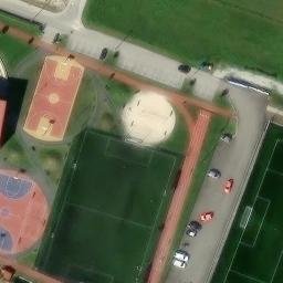 Sand Volleyball Court — aerial view