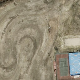 Sainte-Clotilde-de-Horton Beach Volleyball Court — aerial view