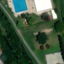 Sand Volleyball Court — aerial view
