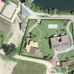 Sand Volleyball Court — aerial view
