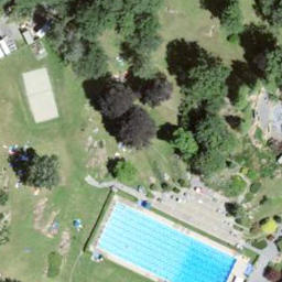 Sand Volleyball Court — aerial view