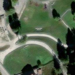 Grass Volleyball Court — aerial view