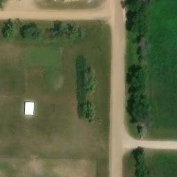 Sand Volleyball Court in Lemmon, SD — aerial view