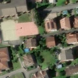 Volleyball Court near Berzo Inferiore — aerial view