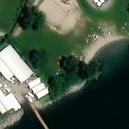 Sand Volleyball Court — aerial view