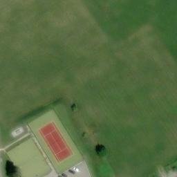 Volleyball Court near Saint-Jean-de-Sixt — aerial view