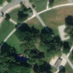 Sand Volleyball Court — aerial view