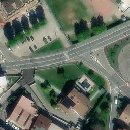 Volleyball Court near Piancogno — aerial view
