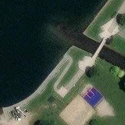 Sand Volleyball Court — aerial view