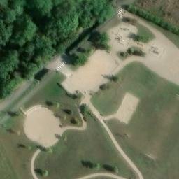 Sand Volleyball Court — aerial view