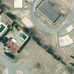 Drummondville Beach Volleyball Court #7 — aerial view