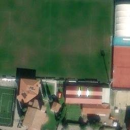 Sand Volleyball Court — aerial view