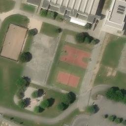 Volleyball Court near Mareno di Piave — aerial view