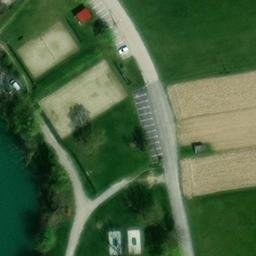 Sand Volleyball Court — aerial view
