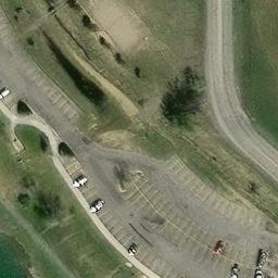 Sand Volleyball Court in Billings, MT — aerial view