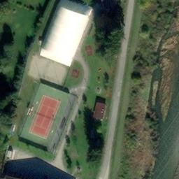 Sand Volleyball Court — aerial view