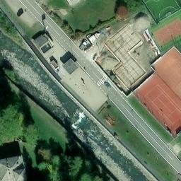 Volleyball Court near Gressoney-La-Trinité — aerial view