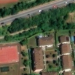 Volleyball Court near Suello — aerial view
