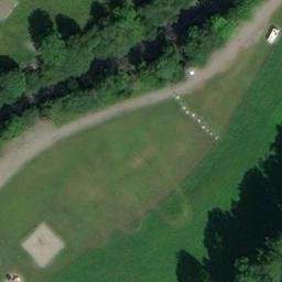 Grass Volleyball Court — aerial view