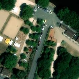 Sand Volleyball Court — aerial view