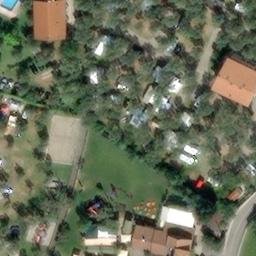 Volleyball Court near Malcesine — aerial view