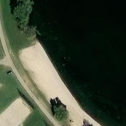 Sand Volleyball Court — aerial view