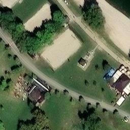 Sand Volleyball Court — aerial view